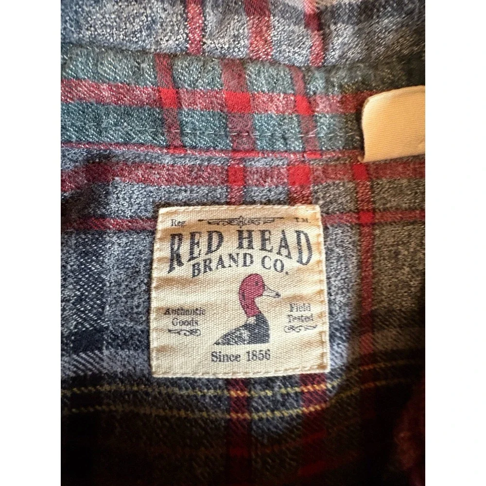Redhead Shirts Men's Long Sleeve Button Down Flannel Large 100% Cotton